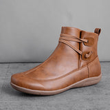 Geflochtener Riemen Flache  Stiefelette