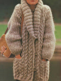 Langarm Baumwollgemische Strickjacke