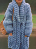 Langarm Baumwollgemische Strickjacke