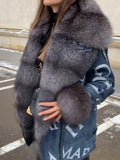 Warme Flauschige Winterjacke aus Kunstpelz