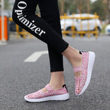 Gewebt Perforiert Keilabsatz Sneakers Pink Lila