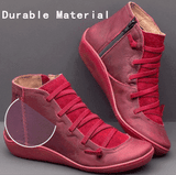 Unifarben Flache Stiefelette