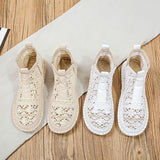 Spitze Perforiert Plateau Schlupf Stiefelette