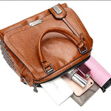 Ledertasche Elegant Retro Metallic Für Arbeit und Reisen