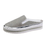4 Farben Funkelnde Strass Plateau Sneakers