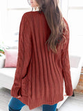 Kabelknopf Solid Sweater Cardigan