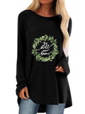 Lässiges Langarm-T-Shirt