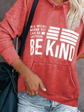 Rot Buchstabe Print Langarm Baumwollgemisch Sweatshirt