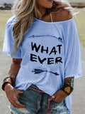 Gemustertes T-Shirt mit Rundhals
