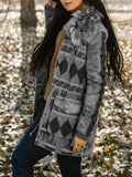 Gemusterte Jacke mit Langarm