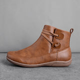 Geflochtener Riemen Flache  Stiefelette