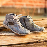 Alle Jahreszeiten Flache Stiefelette mit Reißverschluss