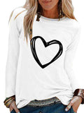 Langarm Rundhals Blusen mit Print