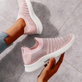 Perforiert Glitzersteine Gestreift Slip-On Sneakers Laufschuhe