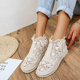 Spitze Perforiert Plateau Schlupf Stiefelette