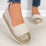Espadrilles Paillette Slip On Loafers