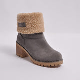 Damen warmes Quadratisch Absätze Schneestiefel