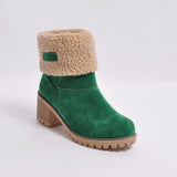 Damen warmes Quadratisch Absätze Schneestiefel