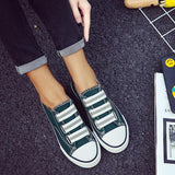 Canvas Minimalist Slip-On Sneakers Gelb Grün