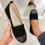 Espadrilles Paillette Slip On Loafers