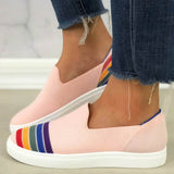 Regenbogen Streifen Schlupf Flach Sneakers