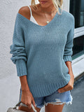 V Ausschnitt Gestrickt Elegant Warm Pullover Shirts