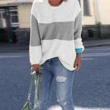 Lässiger Colorblock-Strickpullover