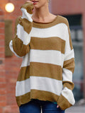 Streifen Pullover Mit Lang Ärmeln