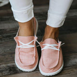 Alltag Canvas Slip-On Flache Loafers Grau Schwarz