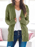 Kabelknopf Solid Sweater Cardigan