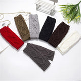 Hälfte Finger Gestrickte Handschuhe