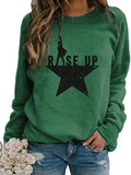 Langarm Lässig Sweatshirt