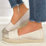 Espadrilles Paillette Slip On Loafers