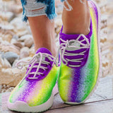 Bunt Paillette Schnürung Sneaker