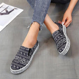 Stoff Muster Schlupf Sneakers Blau Grün Orange