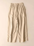 Plus Size Solid Casual Leinen Lose Hosen