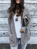 Lässiger langärmliger Pullover Mantel
