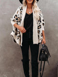 Mode Leopard Pullover Strickjacke