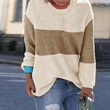 Lässiger Colorblock-Strickpullover