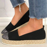 Espadrilles Paillette Slip On Loafers