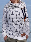 Print Lässiger Sweatshirt