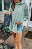 Hellgrün Lässig Baumwollgemisch Patchwork Sweatshirt