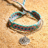 Boho Bauwolle Anhänger Mehrfarbig Fußkette Knöchelkette