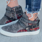 Date Flache Stiefelette mit Reißverschluss
