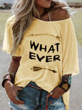 Gemustertes T-Shirt mit Rundhals
