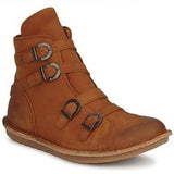 Bequeme Runde Stiefelette mit Schnalle