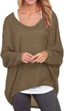 Damen Lose Asymmetrisch Jumper Sweatshirt Pullover Bluse Oberteile Oversize Tops
