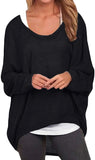 Damen Lose Asymmetrisch Jumper Sweatshirt Pullover Bluse Oberteile Oversize Tops