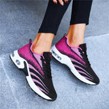 Sportlish Flyknit Stoff Bequem Keilabsatz Sneakers