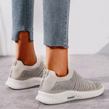 Perforiert Glitzersteine Gestreift Slip-On Sneakers Laufschuhe